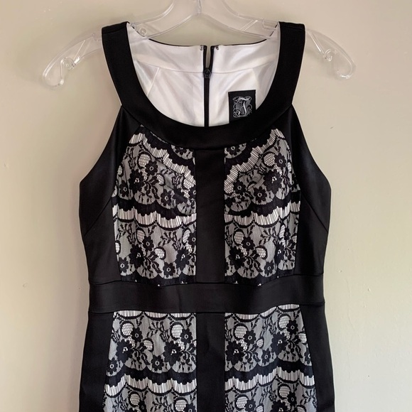 JAX black white bodycon dress size 4 - Picture 3 of 10